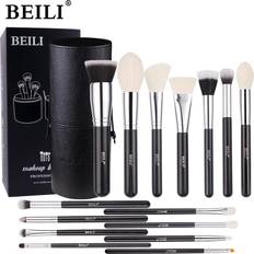 BEILI Black Makeup brushes set Professional Natural goat hair brushes Foundation Powder Contour Eyeshadow make up brushes