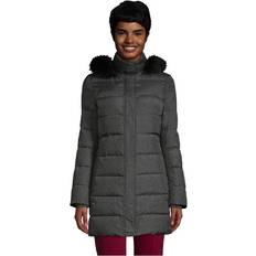 Lands' End XL Coats Lands' End Womens Down Winter Coat Dark Stone Heather Plus 2x