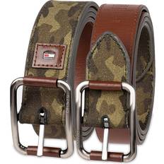 Camouflage - Men Belts Tommy Hilfiger Men's Reversible Belt, Olive Camo/Tan, 30-32