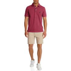 Nautica Men Polo Shirts Nautica Men's Short Sleeve Solid Stretch Cotton Pique Polo Shirt - Maroon