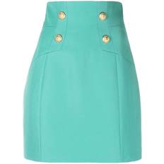 Midi Skirts - XXS Balmain Wool miniskirt blue