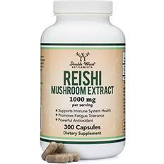 Double Wood Supplements Reishi Mushroom 4:1 Ganoderma Extract, 1,000mg Reishi Powder