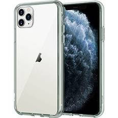 JeTech Skal för iPhone 11 Pro 5,8 Tums, Stötsäkert Stötfångarhölje, Anti-Rep Klar Baksida Midnattsgrön