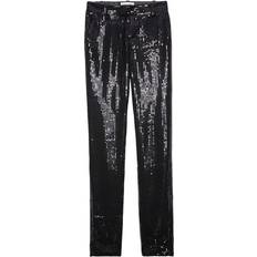 Zadig & Voltaire Prune sequin trousers schwarz