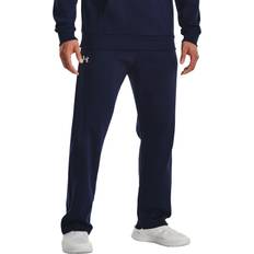 White Pants Under Armour Rival Fleece Pants for Men Midnight Navy/White