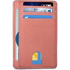 Wallets & Key Holders Smart Wallet Faux Leather Slim Wallet for Men & Women Best Front Pocket Wallet Credit Card Holder with RFID Blocking Peach