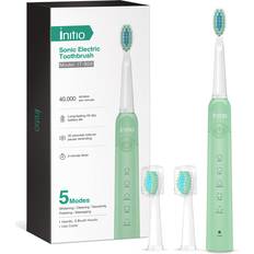 Electric Toothbrushes & Irrigators Initio Sonic Electric Toothbrush for Adults Initio Rechargeable Toothbrush with Smart Timer 5 Modes 3 Brush Heads 40,000 VPM Motor Whitening Power Toothbrush IT959 Mint Green