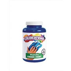 White Finger Paints Colorations Washable Finger Paint, Blue 16 oz. Blue