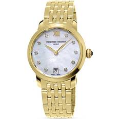 Frederique Constant Watches Frederique Constant Slimline Watch, 30mm White/Gold