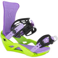 Kemper Kemper Freestyle Snowboard Bindings Eggplant Purple/Green/White 9-12.5