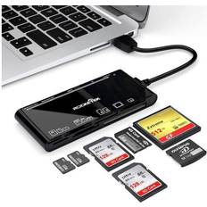 Memory Card Readers Rocketek SD Card Reader 7 in 1 Multi USB3.0 Card Reader for SD/TF/CF/Micro SD/XD/MS Memory Card Reader/Writer/Hub for SD SDXC SDHC CF CFI TF Micro SD Micro