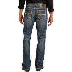 The rock clothing Rock & Roll Denim Relaxed Fit Straight Bootcut Jeans #M0S8553 W x