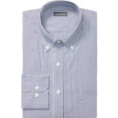 Van Heusen mens Regular Fit Pinpoint Stripe Dress Shirt, Ocean, Neck -33 Sleeve