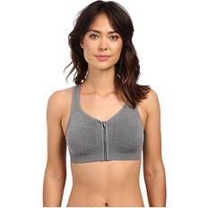 Jockey Clothing Jockey Women's Bras Zip Front Sports Bra, Grey