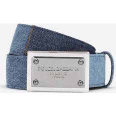 Denim Belts Dolce & Gabbana Cintura Con Placca Man Belts Blue