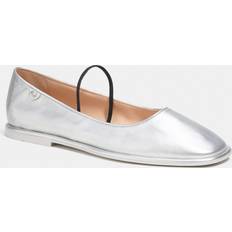 Coach Slip-On Heels & Pumps Coach Emilia Mary Jane In Silver Metallic