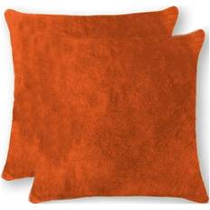 Fiber Pillows Bed Bath & Beyond Cowhide Complete Decoration Pillows Orange (45.7x45.7)