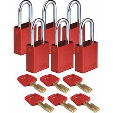 Security Brady Lockout Padlock, Red