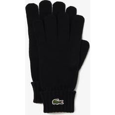 Lacoste Accessoires Lacoste Unisex Handschuhe aus Wolljersey Schwarz