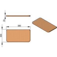 Vermiculite Termatech Vermiculite Rauchumlenkplatte für Kaminofen TT22