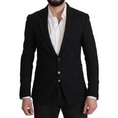 Men - XXXS Blazers Dolce & Gabbana Black Single Breasted Coat Blazer IT50 Black