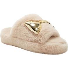 Gold - Women Slippers Katy Perry The Fuzzy Bow Slide Dark Blush