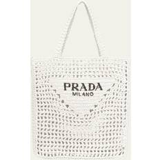 Prada Handväskor Prada Crochet Tote Bag - White