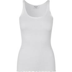 Rib Knitted Silk Top - New White