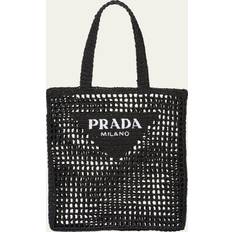 Prada Väskor Prada Logo Crochet Tote Bag - Black