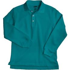 Turquoise Polo Shirts Children's Clothing French Toast Boys School Uniform Long Sleeve Pique Polo Shirt Sizes 4-20