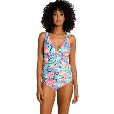 White - Women Tankinis La Blanca Waves Of Color Twist Tie Tankini Women's Swimwear