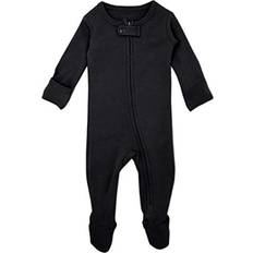 L'ovedbaby Organic Zipper Footed Overall Black