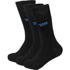 D555 D555 mens harold pack extra wide comfort fit crew length socks black