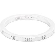 Palladium Rings Maison Margiela Logo Engraved Ring Silver