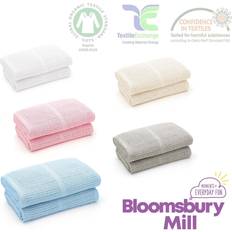 Organic cotton cellular baby blankets newborn gift bloomsbury mill 2 pack