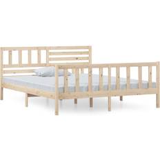 Senger & Madrasser vidaXL Solid Wood Bed Frame Double