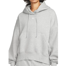 NIKE Dam Tröjor NIKE Sportswear Phoenix Fleece Over-Oversized Pullover Hoodie Women's - Dark Grey Heather/Sail