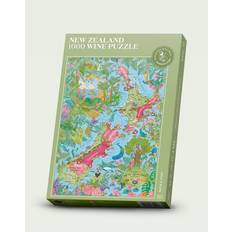 Puslespill Water & Wines New Zealand Map Jigsaw Puzzle, Puzzle, 100