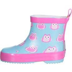 Turquoise Bottes en caoutchouc Playshoes Bottes Courtes Hiboux - Bleu/Rose