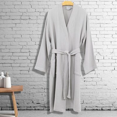 Linen - Unisex Underwear Linum Home Textiles 100% Turkish Cotton Bathrobe, 19.0 W in Wayfair Multi Color