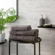 Textiles Hamilton McBride McBride 70cm Charcoal Bath Towel Black