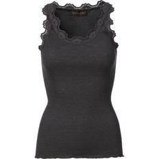 Rosemunde Iconic Silk Top - Dark Grey Melange