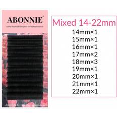 Matta Lösögonfransar Shein Mix14-22mm Abonnie Matte Black Cashmere Easy Fanning Eyelash Extensions Soft Easy Fans Volume Lashes Extension