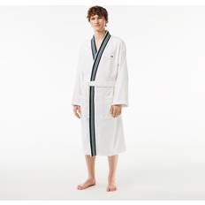 Lacoste White Sleepwear Lacoste Blanc Club Self-tie Organic Cotton Dressing Gown