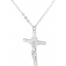 Shein Men's Personalized Fashion Jesus Portrait Cross Pendant Necklace Piece