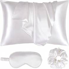 Vliesstoff Bettwäsche Shein 4pcs Pure Color Eye Mask Material Örngott Vit