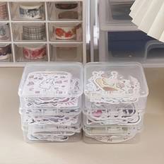 Shein 1pc Small Transparent Storage Box With Hinged Lid Förvaringslåda