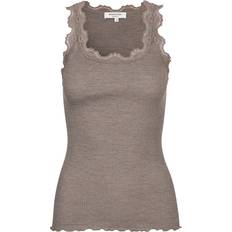 Iconic Silk Top - Brown Melange