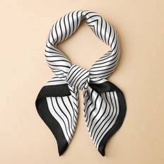 Dam - Satin Halsdukar & Sjalar Shein 1pc Geometric Print Silk-like Skinny Scarf For Spring/summer, Everyday Wear