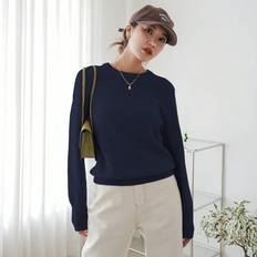 Clothing Shein Kpop Solid Round Neck Sweater